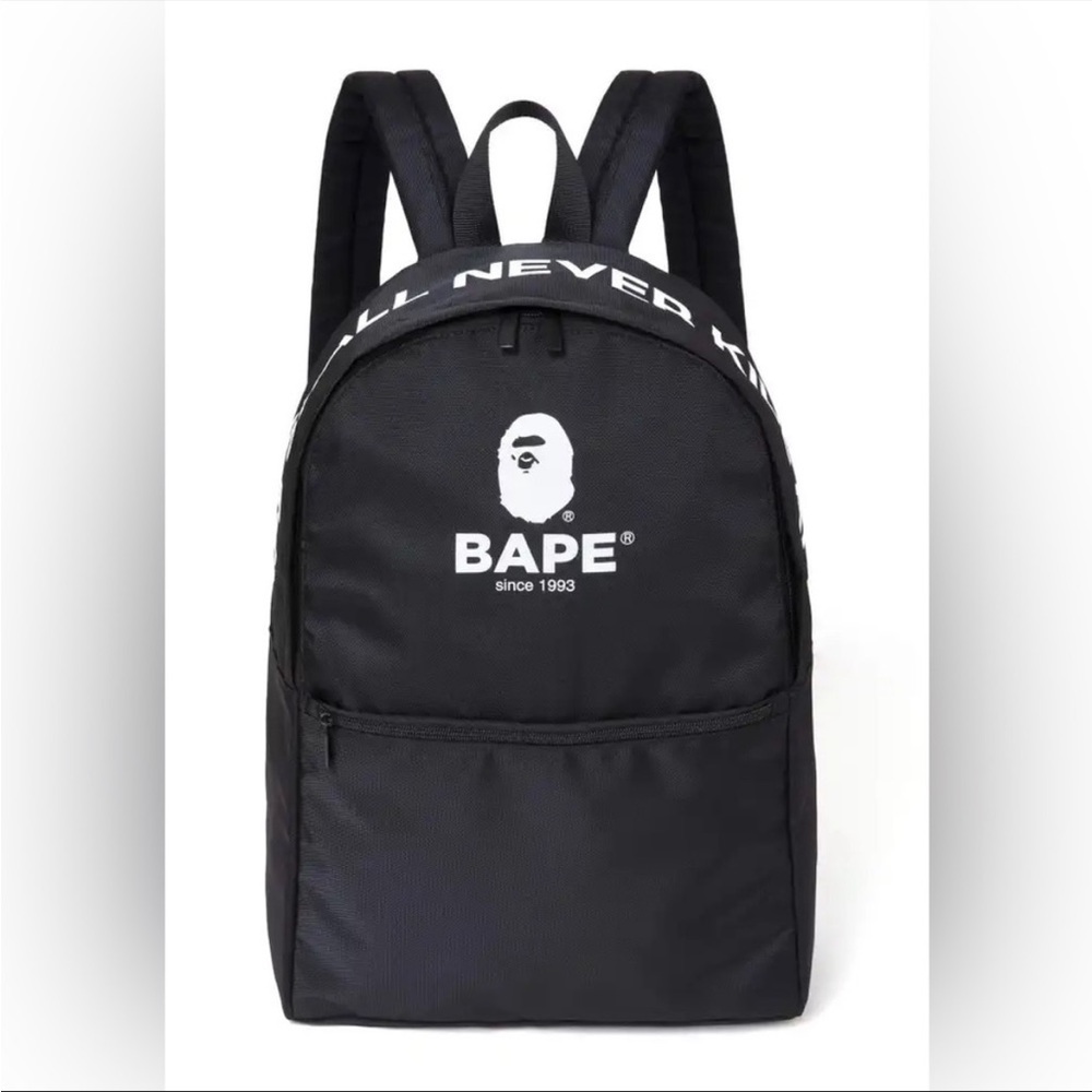 BAPE backpack ape shall never kill ape